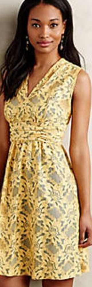 Anthropologie Plenty by Tracey Reese yellow dress